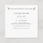 Verzauberter Waldquadrat-Visitenkarte-Hirsch Quadratische Visitenkarte (Rückseite)