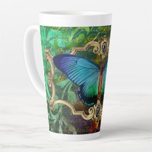 Verzauberter Waldschmetterling Latte-Tasse Milchtasse