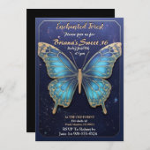Verzauberter Waldschmetterling Süße 16 Einladungen (Vorne/Hinten)