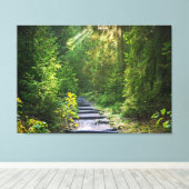 Verzauberter Waldweg Leinwanddruck (Insitu (Holzboden))