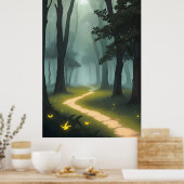 Verzauberter Waldweg Poster (Küche)