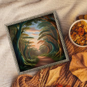 Verzauberter Waldweg Poster