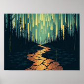 Verzauberter Waldweg Poster (Vorne)