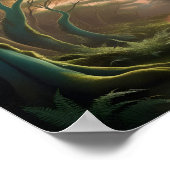 Verzauberter Waldweg Poster (Ecke)