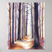 Verzauberter Waldweg Poster (Vorne)