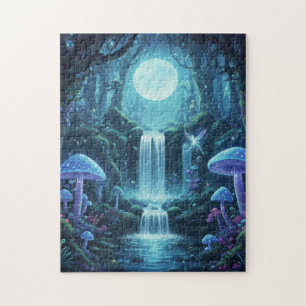 Verzauberter Wasserfall Magischer Wald Fantasy Puz Puzzle