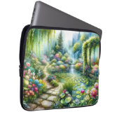 Verzauberter Wasserfallgarten-Lilienteich Laptopschutzhülle (Vorne Rechts)