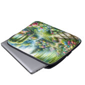 Verzauberter Wasserfallgarten-Lilienteich Laptopschutzhülle (Vorne Knopf)