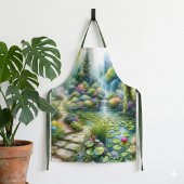 Verzauberter Wasserfallgarten Lilienteich Schürze
