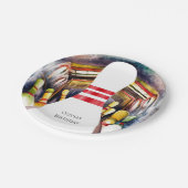 Verzauberter Wasserfarben - Custom Bowling zum Geb Pappteller (Schrägansicht)