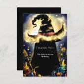 Verzauberter Wasserfarbenassistent zum Geburtstag Dankeskarte (Vorne/Hinten)