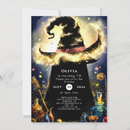 Verzauberter Wasserfarbenassistent zum Geburtstag Einladung