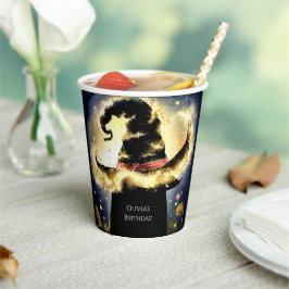 Verzauberter Wasserfarbenassistent zum Geburtstag Pappbecher