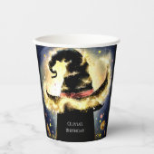 Verzauberter Wasserfarbenassistent zum Geburtstag Pappbecher (Vorderseite)