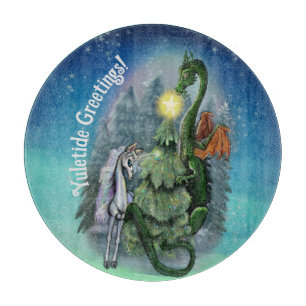 verzauberter Weihnachtsbaum Schneidebrett