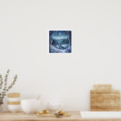 Verzauberter Winter Night AI Assist Poster (Küche)