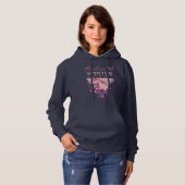 Verzauberter Winter Pink Unicorn Retro Hoodie (Vorne ganz)