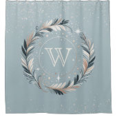 Verzauberter Winterkranz Duschvorhang (Vorderseite)