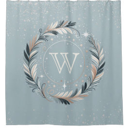 Verzauberter Winterkranz Duschvorhang