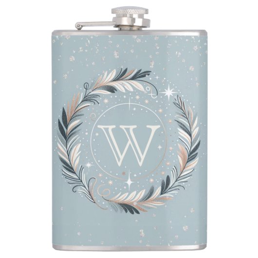 Verzauberter Winterkranz Flachmann (Vorderseite)