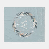Verzauberter Winterkranz Fleecedecke (Vorderseite (Horizontal))