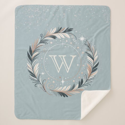 Verzauberter Winterkranz Sherpadecke (Vorderseite)