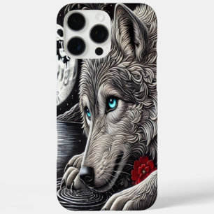 Verzauberter Wolf und Spiegelbild iPhone 16 Pro Max Hülle