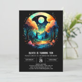 Verzauberter Woods Chic Geburtstag Einladung (Stehend Vorderseite)