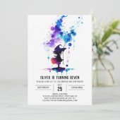 Verzauberter Zauberer Geburtstag Einladung (Stehend Vorderseite)