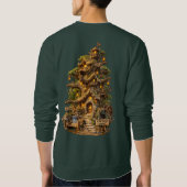 Verzaubertes Baumhaus Fantasy Herren Sweatshirt .. (Rückseite)