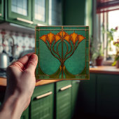 Verzaubertes Blossom-Hartglas Fliese