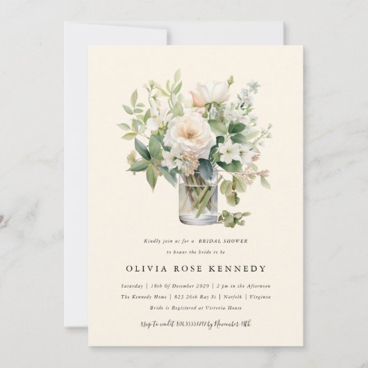 Verzaubertes Bohemisches Brautparty mit Wasserfarb Einladung (Vorderseite)