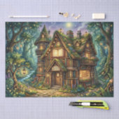 Verzaubertes Buchhaus Seidenpapier (Handwerk)