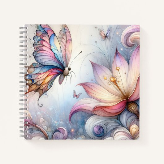 Verzaubertes Butterfly Spiral-Notebook Notizblock (Vorderseite)