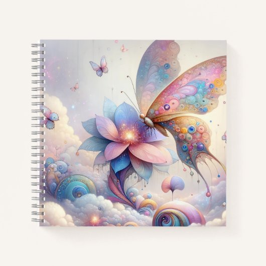 Verzaubertes Butterfly Spiral-Notebook Notizblock (Vorderseite)