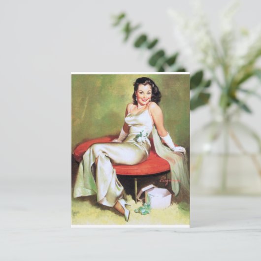 Verzaubertes Button Postkarte (Stehend Vorderseite)