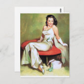 Verzaubertes Button Postkarte (Vorne/Hinten)