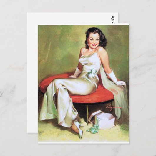 Verzaubertes Button Postkarte (Vorne/Hinten)