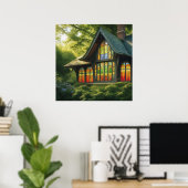 Verzaubertes Cottage Poster (Heimbüro)