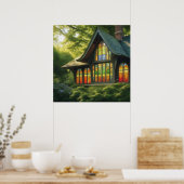 Verzaubertes Cottage Poster (Küche)