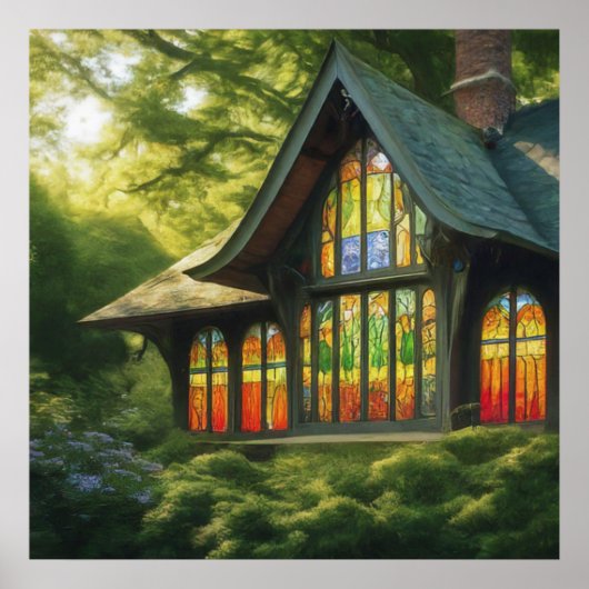 Verzaubertes Cottage Poster (Vorne)