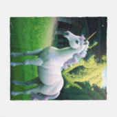 Verzaubertes Einhorn Fleecedecke (Vorderseite (Horizontal))