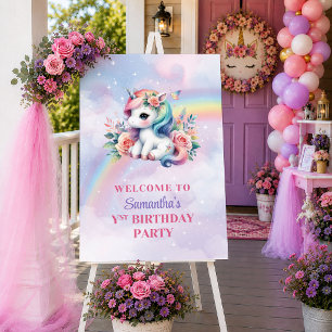 Verzaubertes Einhorn Pastell Magisches Mädchen Geb Poster