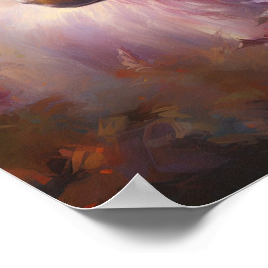 Verzaubertes Einhorn Poster (Ecke)