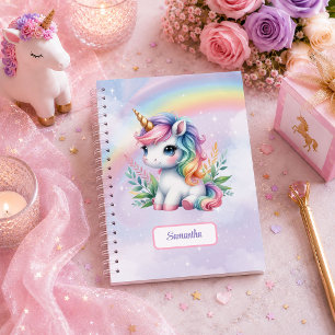 Verzaubertes Einhorn Rosa Lila Mädchen Geburtstags Notizblock