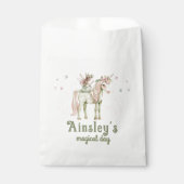 Verzaubertes Einhorn und Märchen zum Personalisier Geschenktütchen (Vorderseite)