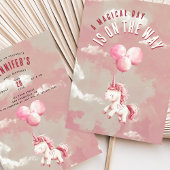 Verzaubertes Einhorn - Whimsical First Birthday Pa Einladung