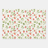 Verzaubertes Erdbeerpapier-Set Geschenkpapier Set (Vorderseite)