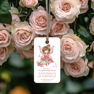 Verzaubertes Feen-Mädchen Schamrote Blumen Geburts Geschenkanhänger