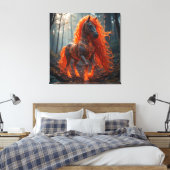 Verzaubertes Feenpferd mit lebendigem Mane Leinwanddruck (Insitu (Schlafzimmer))